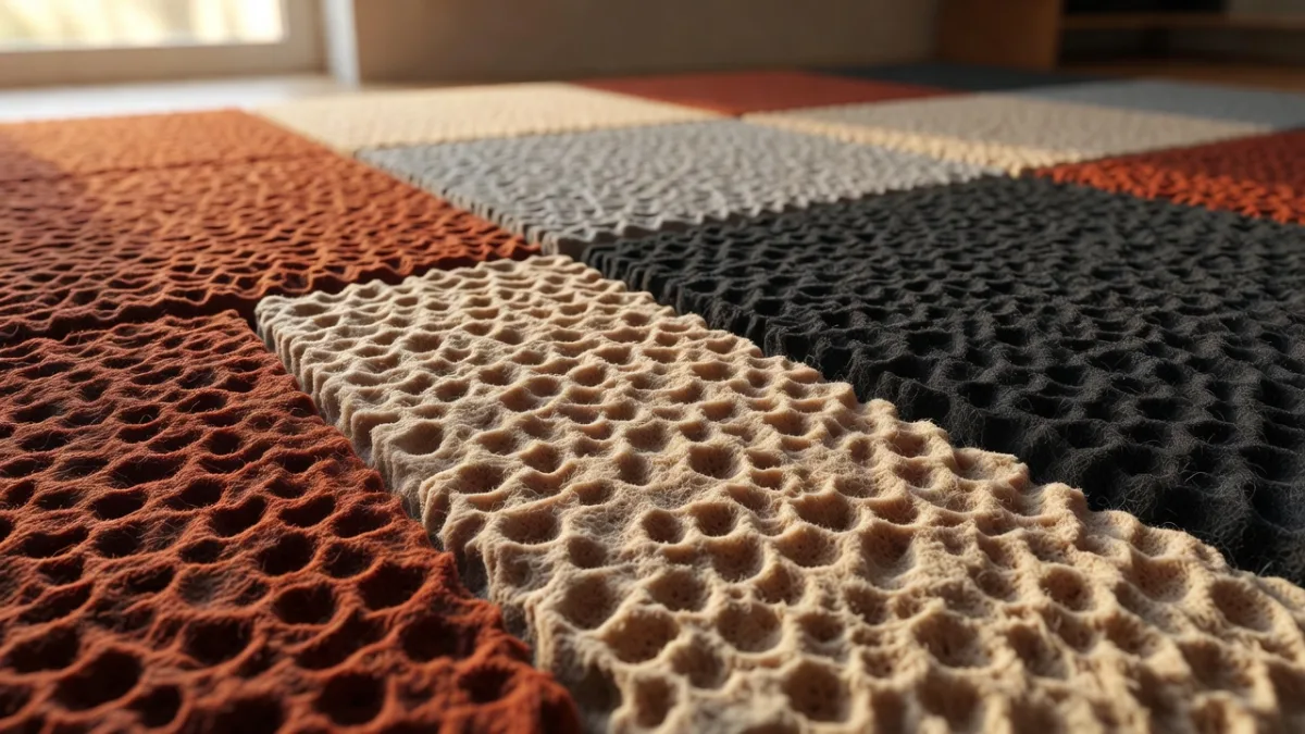Onde sonore absorbée par un panneau en feutre à l'intérieur d'une pièce