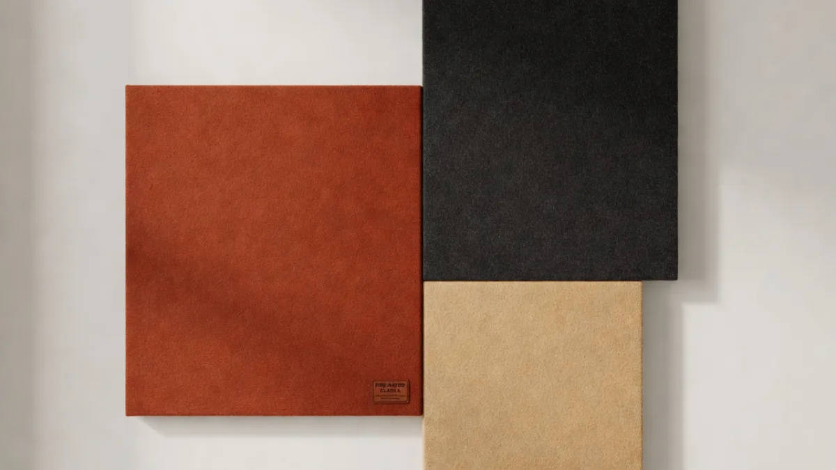 Panneau acoustique en feutre PET classé B-s1,d0 pour ERP