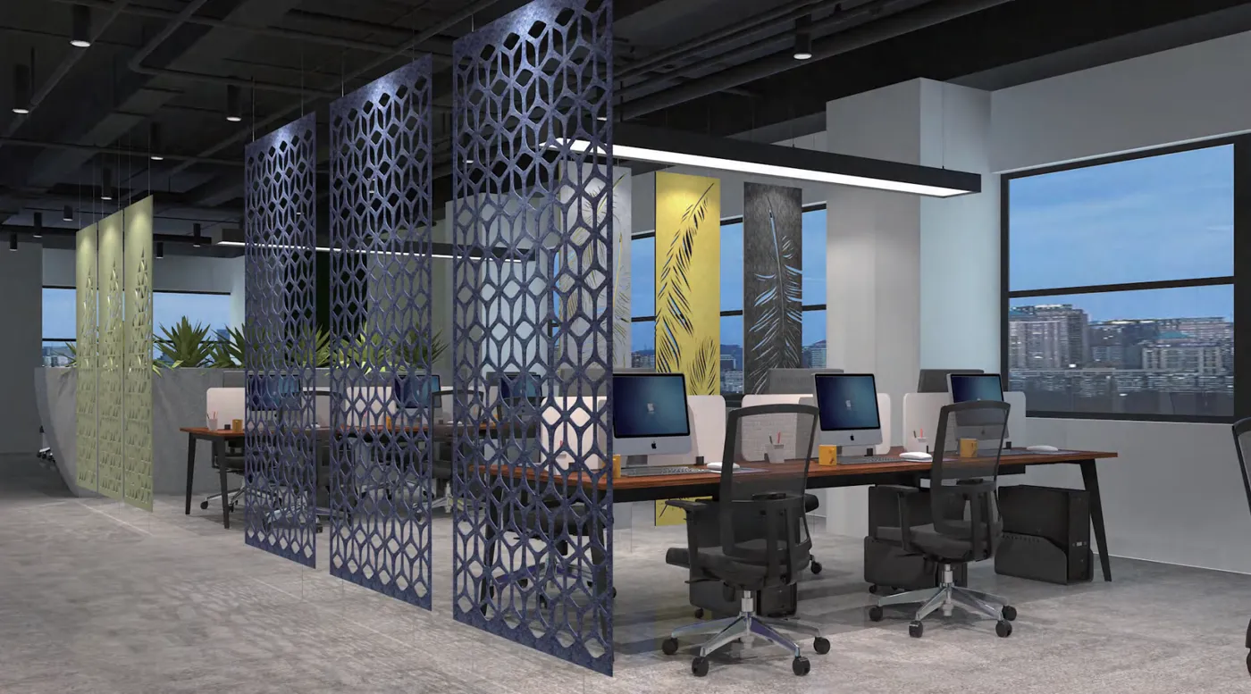 Hanging screens, view 3