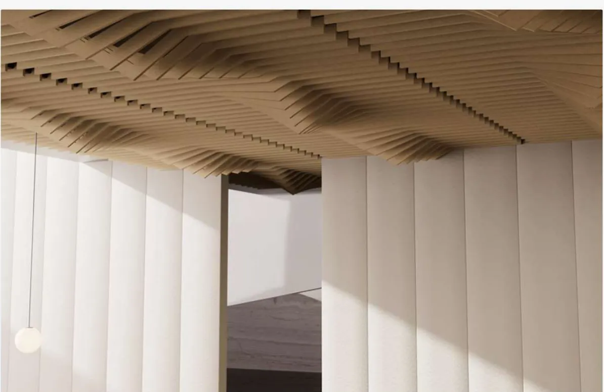 Ceilings and baffles, view 1